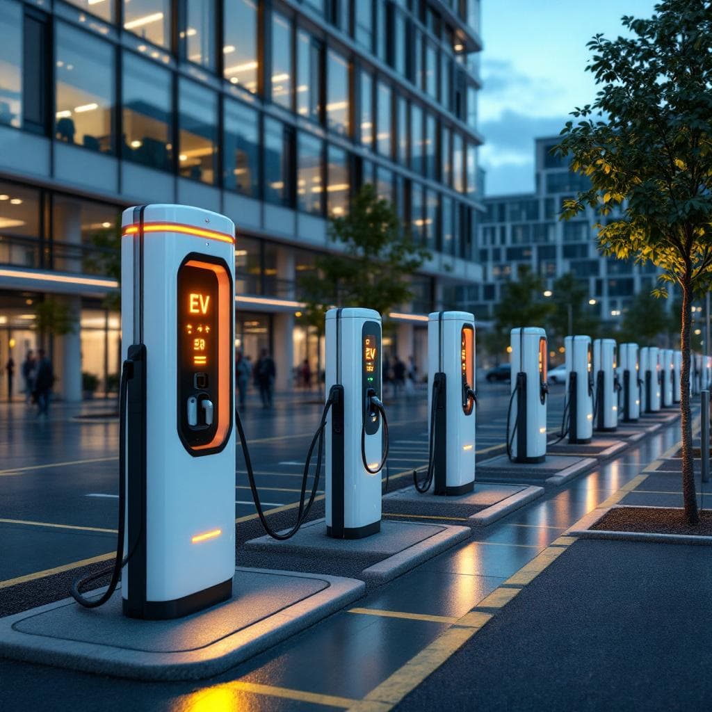 Charge-M8 EV charging station integrated with cosmOS