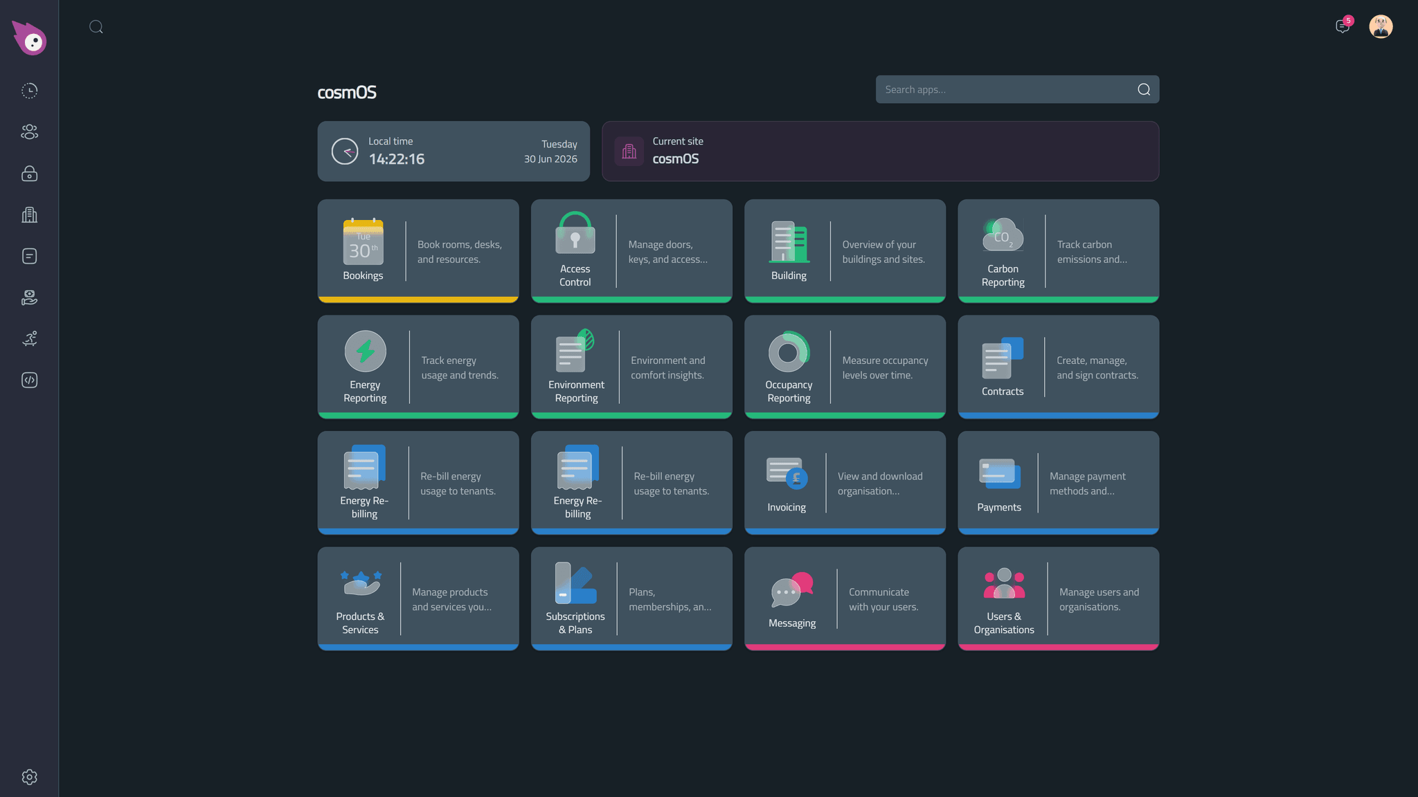 SPACE MANAGEMENT feature screenshot